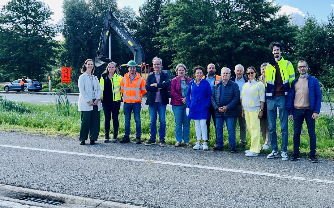 7/8/2023 — Werken aan de Boudewijnlaan in Diepenbeek zijn gestart